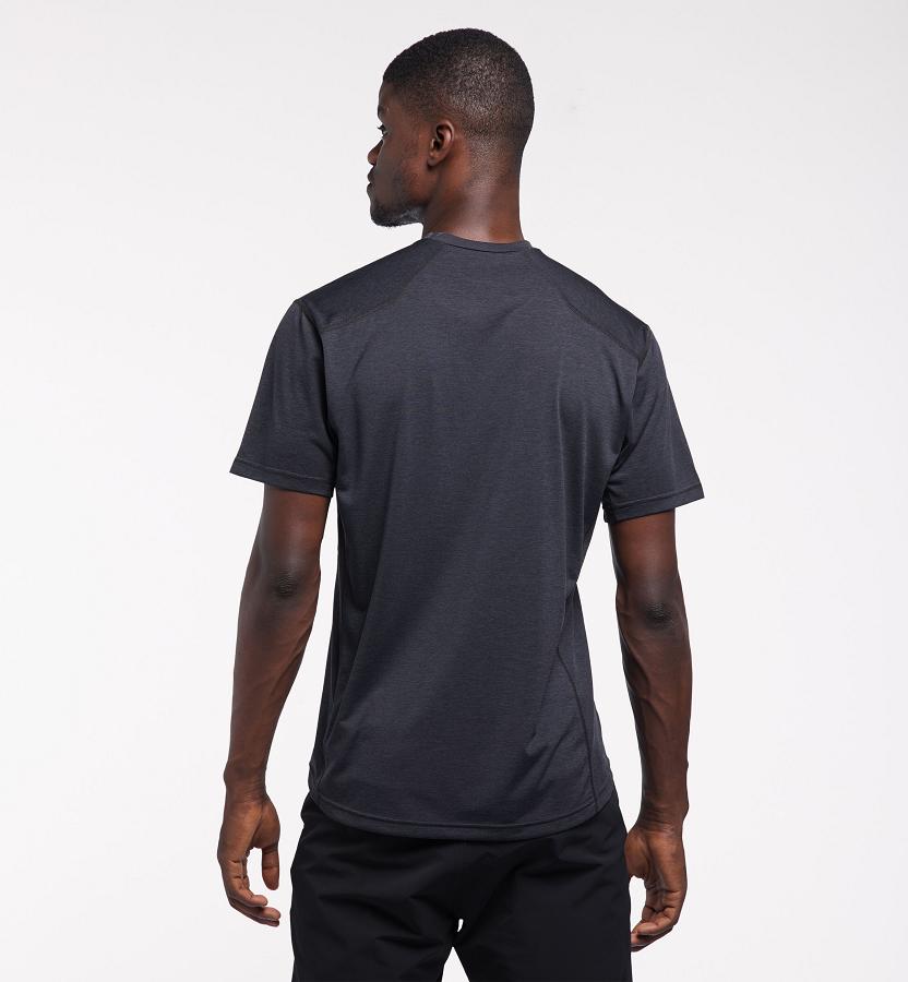 Haglöfs Mens Ridge T-Shirt Black New Zealand 54023CYJI